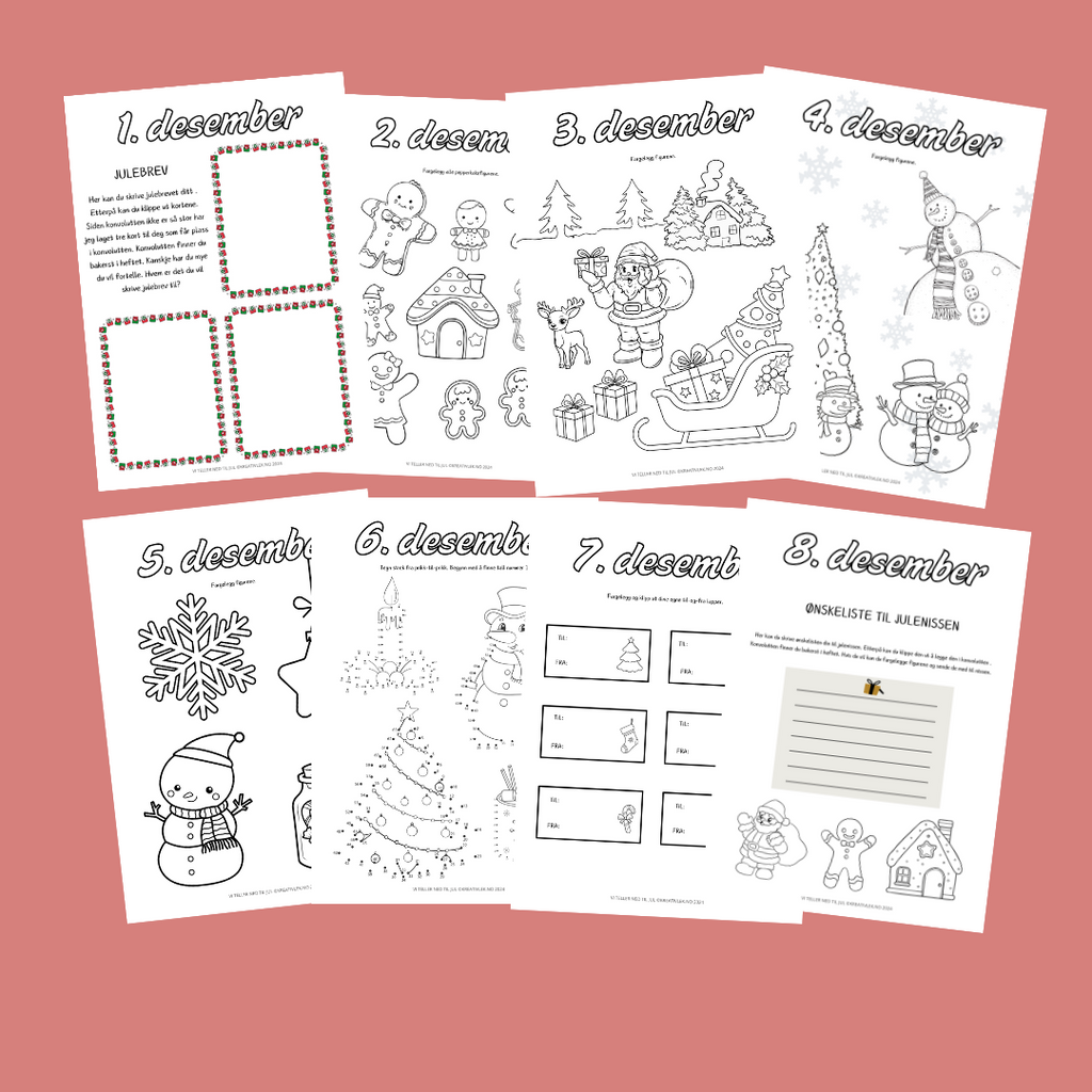 Julehefte "Vi teller ned til jul" (digitalt produkt)