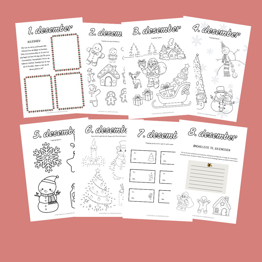 Julehefte "Vi teller ned til jul" (digitalt produkt)
