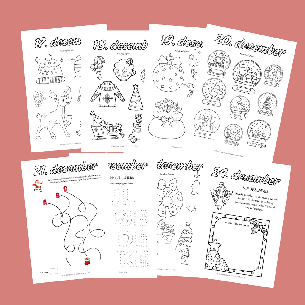 Julehefte "Vi teller ned til jul" (digitalt produkt)