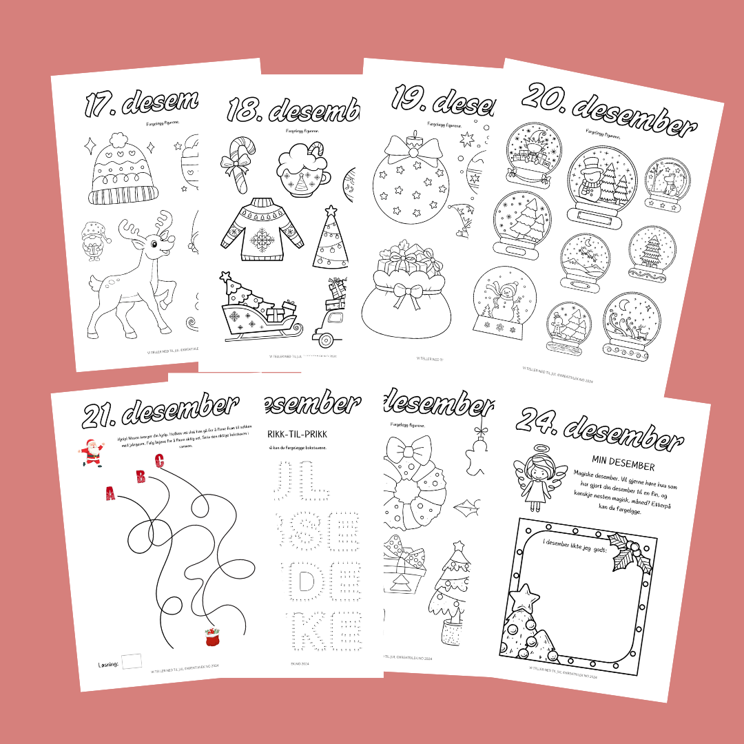Julehefte "Vi teller ned til jul" (digitalt produkt)