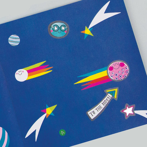 Aktivitetsbok med klistremerker | To the Moon