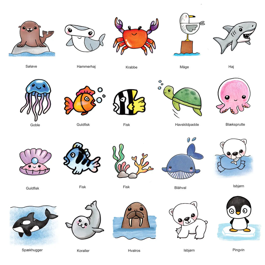 Steg for steg tegne-guides | ulike varianter