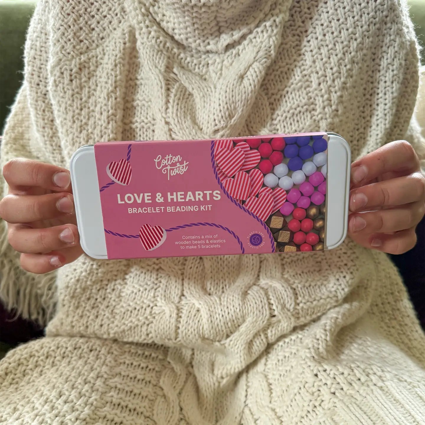 Armbånd perlesett medium | hjerte