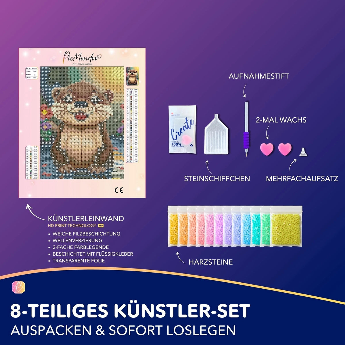 Mosaikkunst bilde | Bever