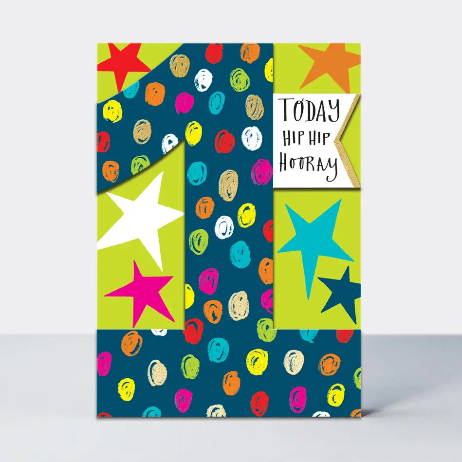 Bursdagskort Hip Hip Hooray | 1 år