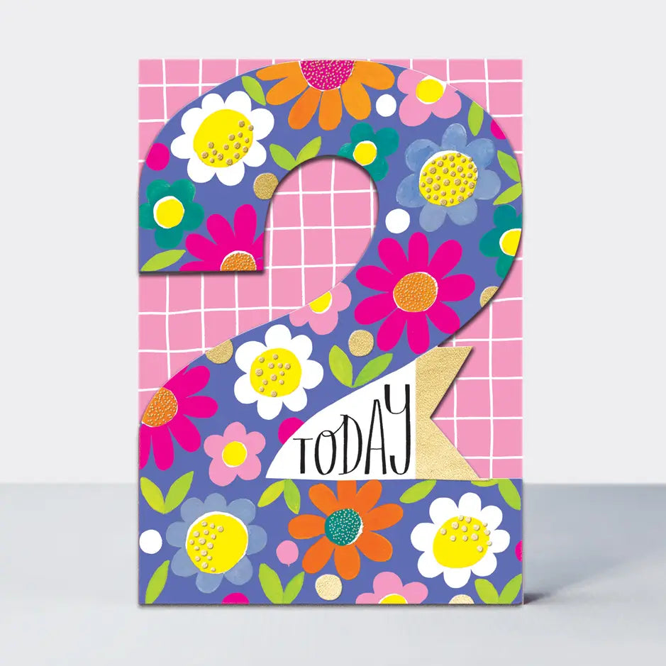 Bursdagskort Blomster | 2 år