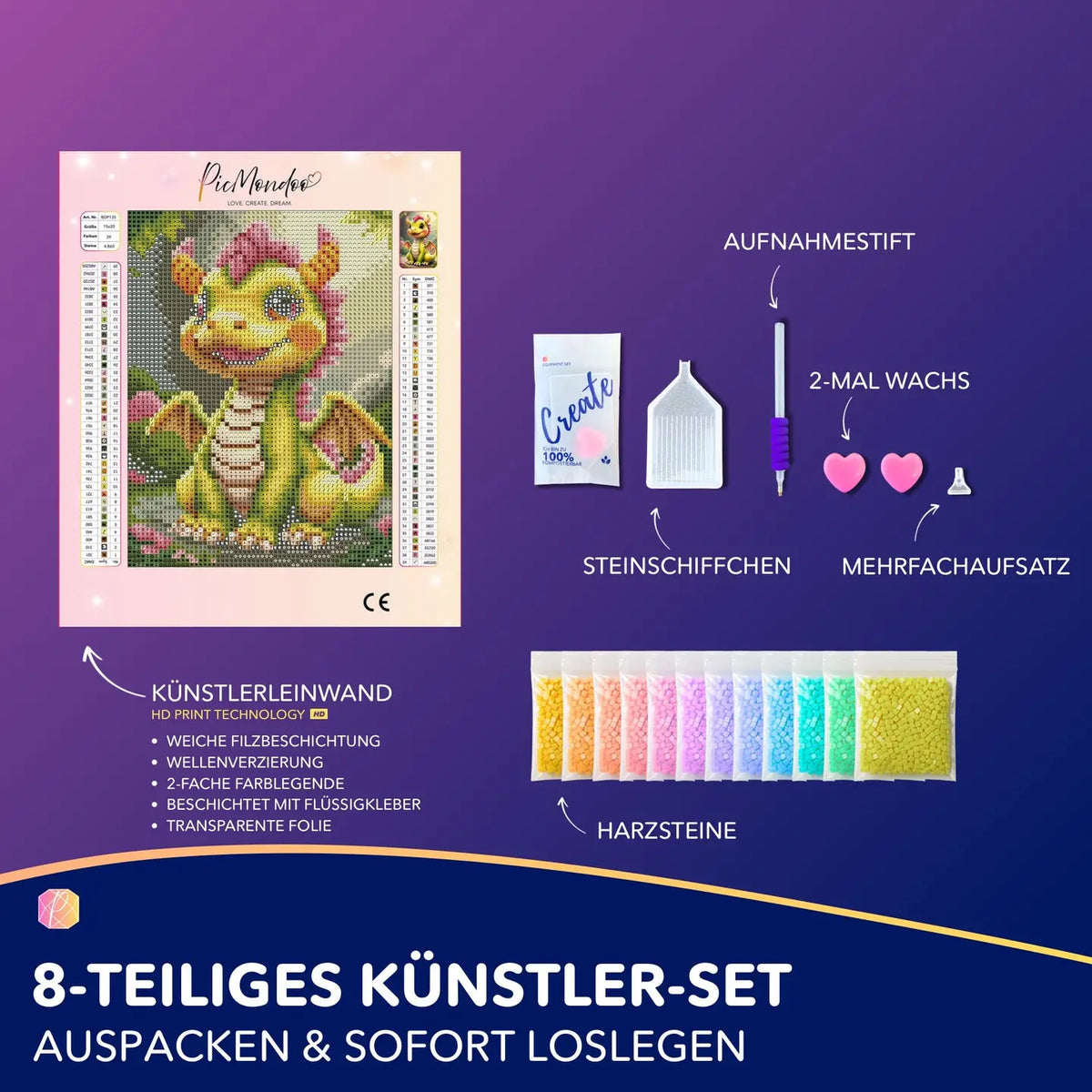Mosaikkunst bilde | Dino