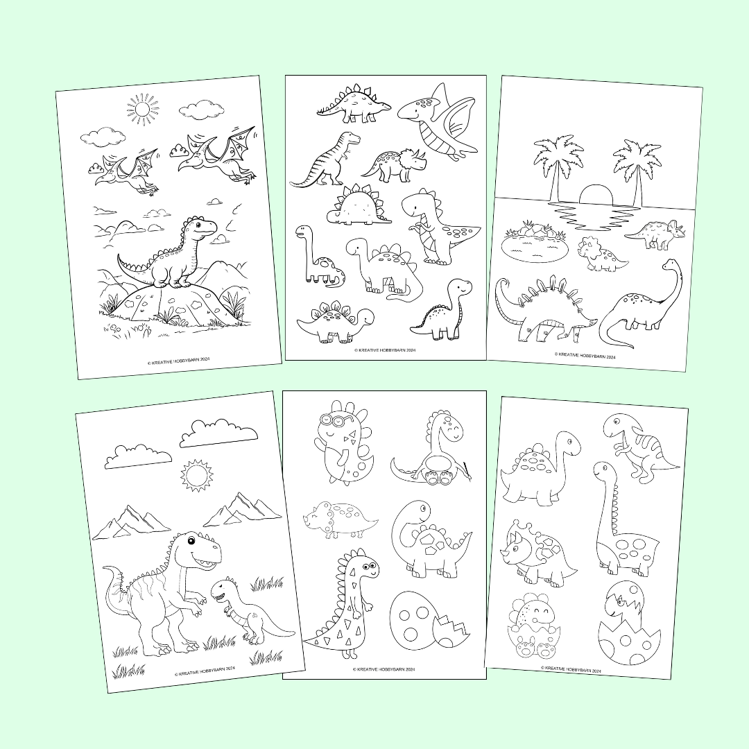 Fargeleggingshefte Dinosaurer (digitalt produkt)