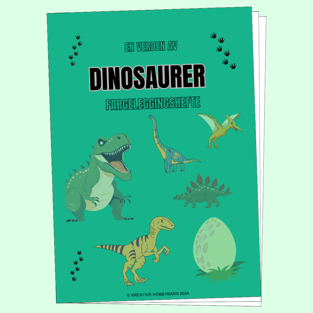 Fargeleggingshefte Dinosaurer (digitalt produkt)