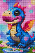 Mosaikkunst bilde 15 x 20 cm | Drage
