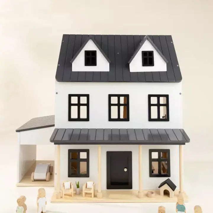 Stort dukkehus i tre