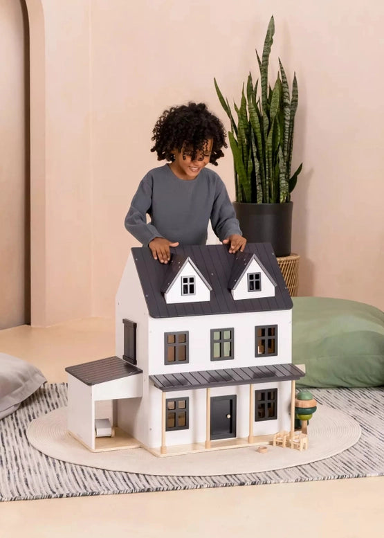 Stort dukkehus i tre