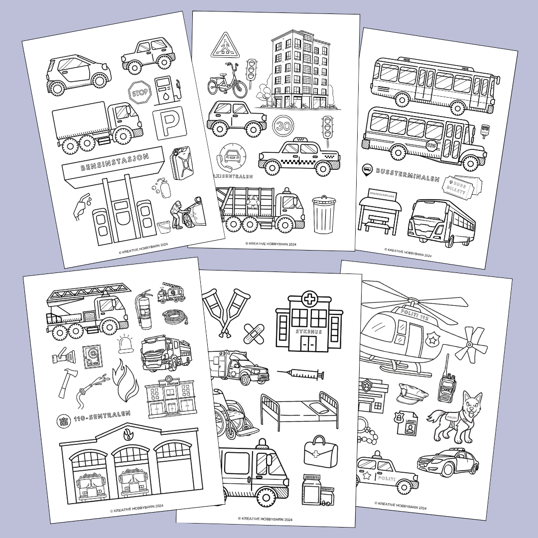 Fargeleggingshefte Kjøretøy (fysisk produkt)