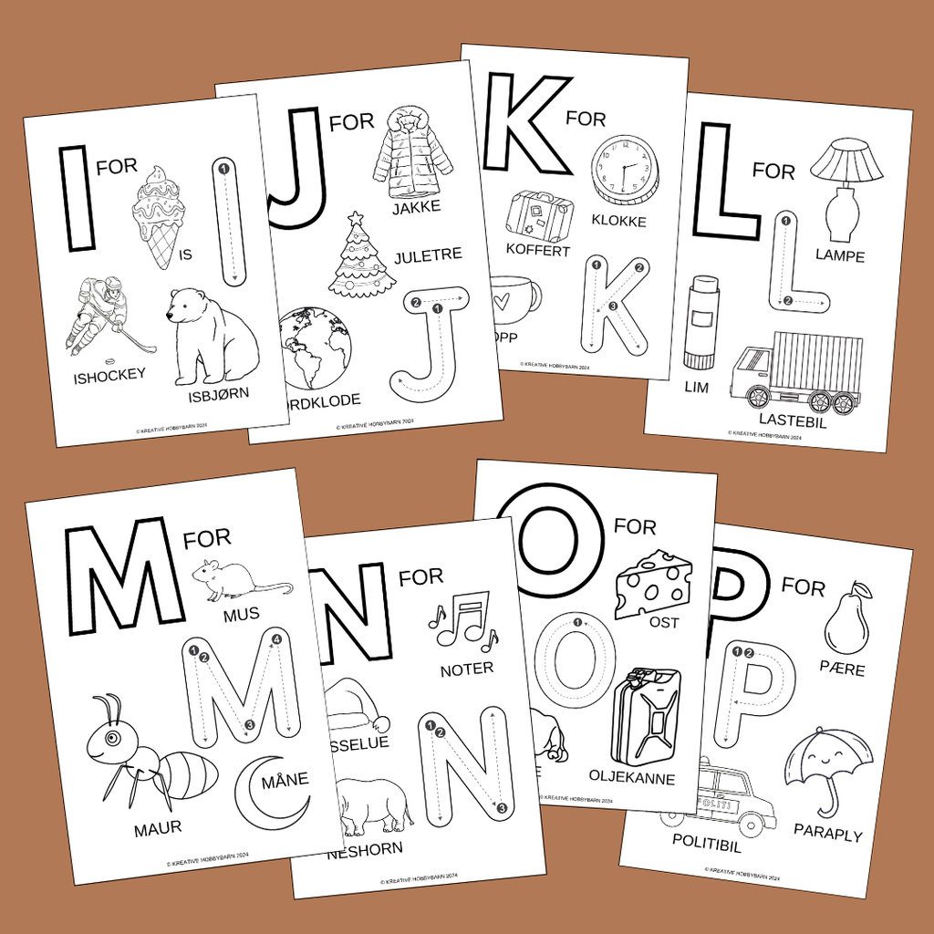 Fargeleggingshefte A for Alfabete (digitalt produkt)