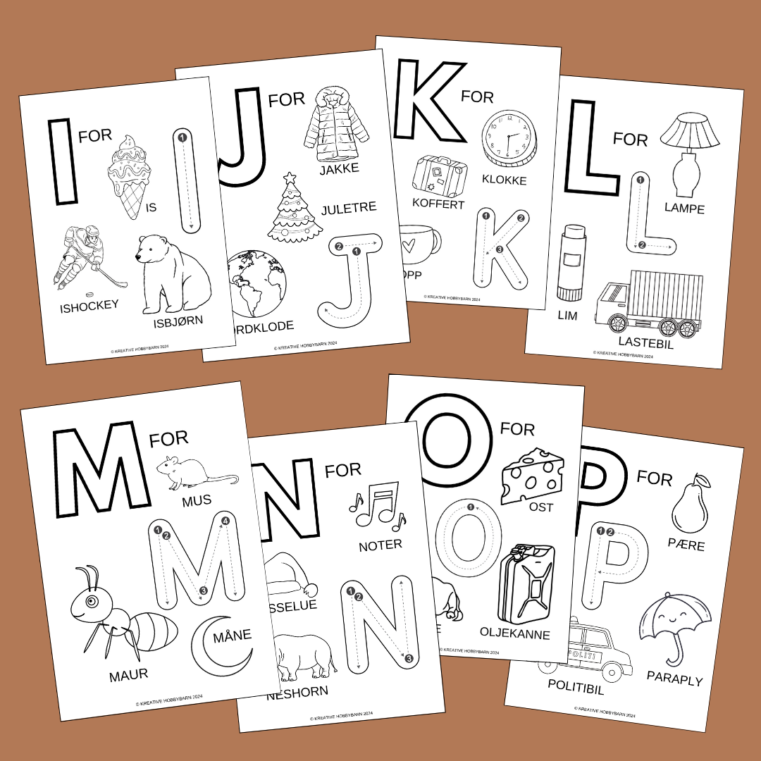 Fargeleggingshefte A for Alfabete (digitalt produkt)