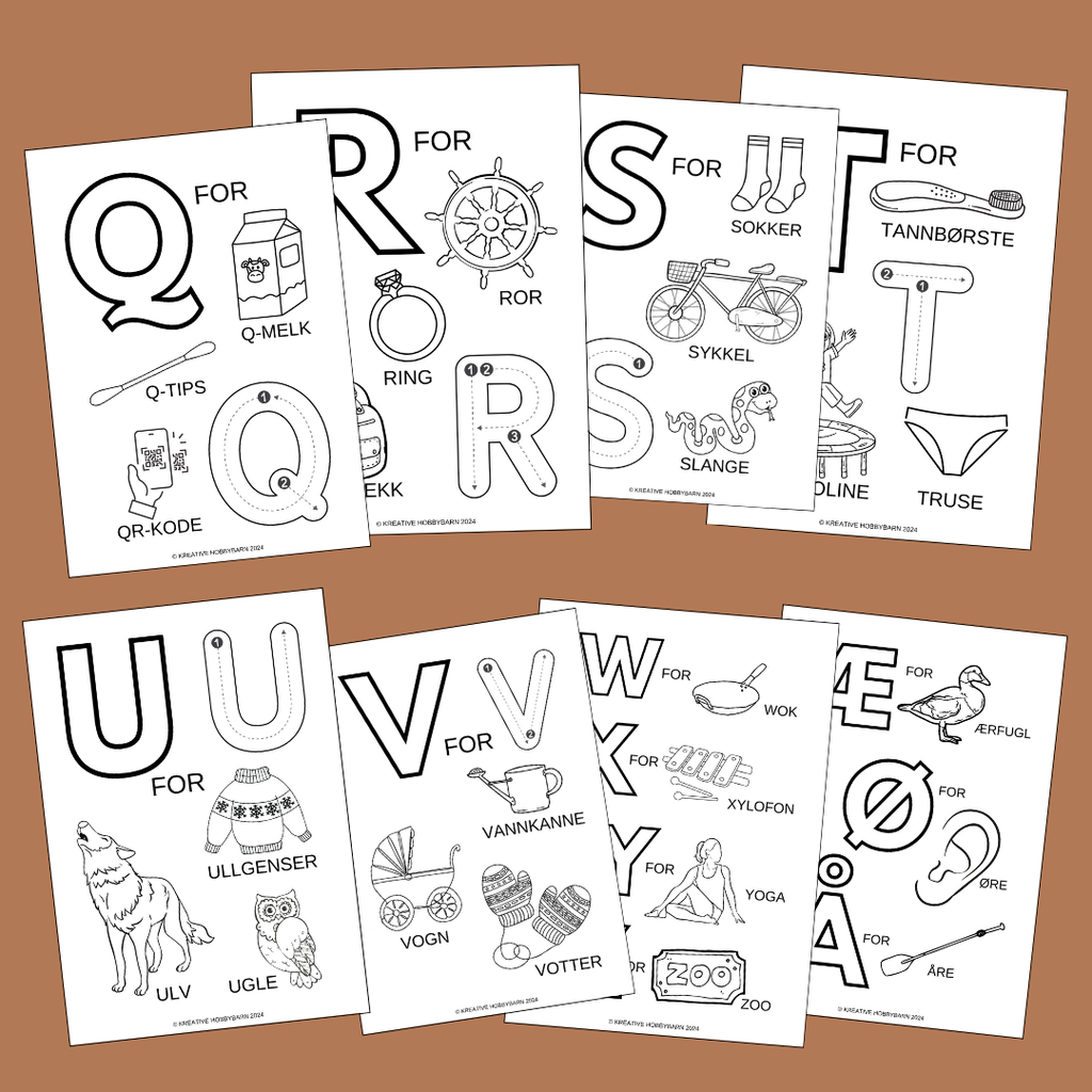 Fargeleggingshefte A for Alfabete (digitalt produkt)