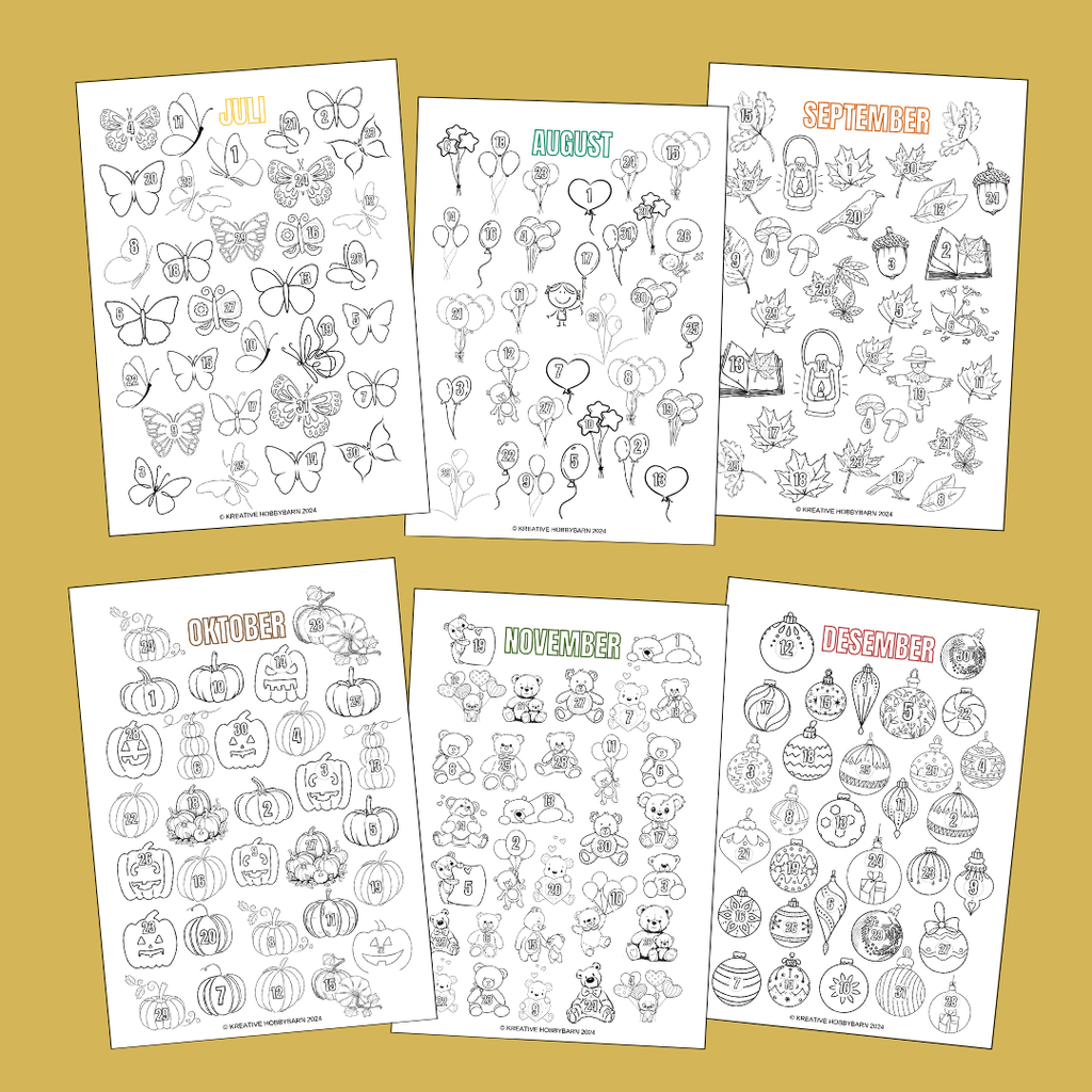 Fargeleggingshefte Nedtellingskalender (digital produkt)