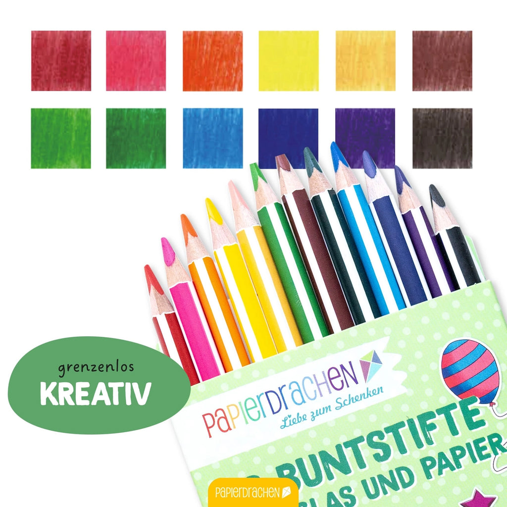 Fargestifter til glass og papir | 12 pk