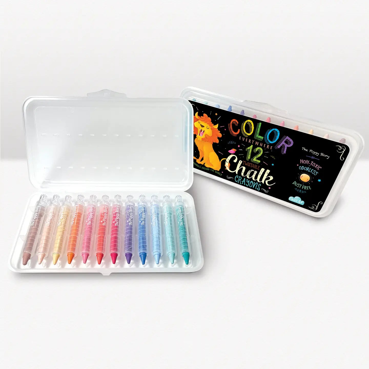 12 whiteboard-krittpenner i sterke, klare farger! | Giftfri, luktfri, støvfri og super smooth