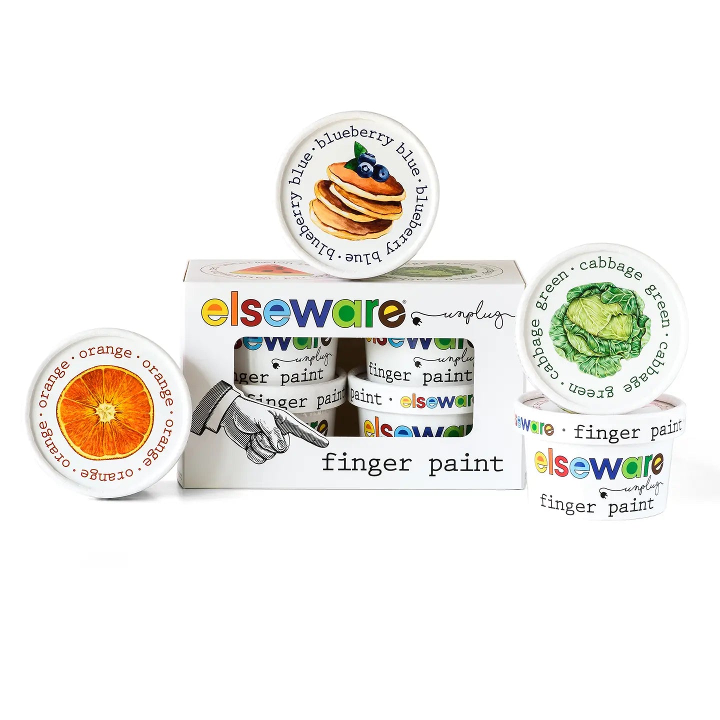 Naturlig fingermaling | 4 farger