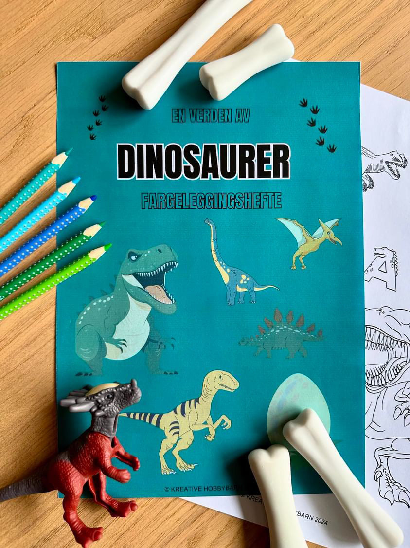 Fargeleggingshefte En verden av dinosaurer (fysisk produkt)