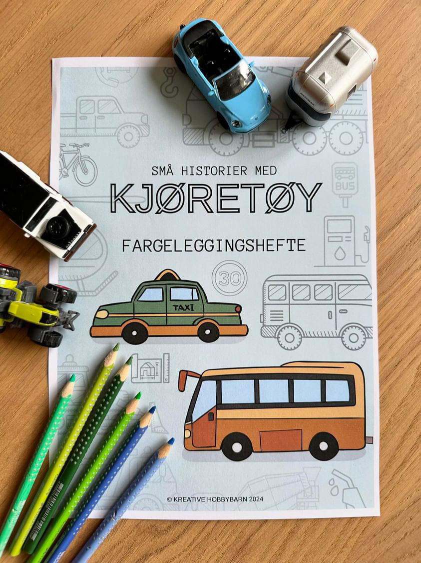 Fargeleggingshefte Kjøretøy (fysisk produkt)