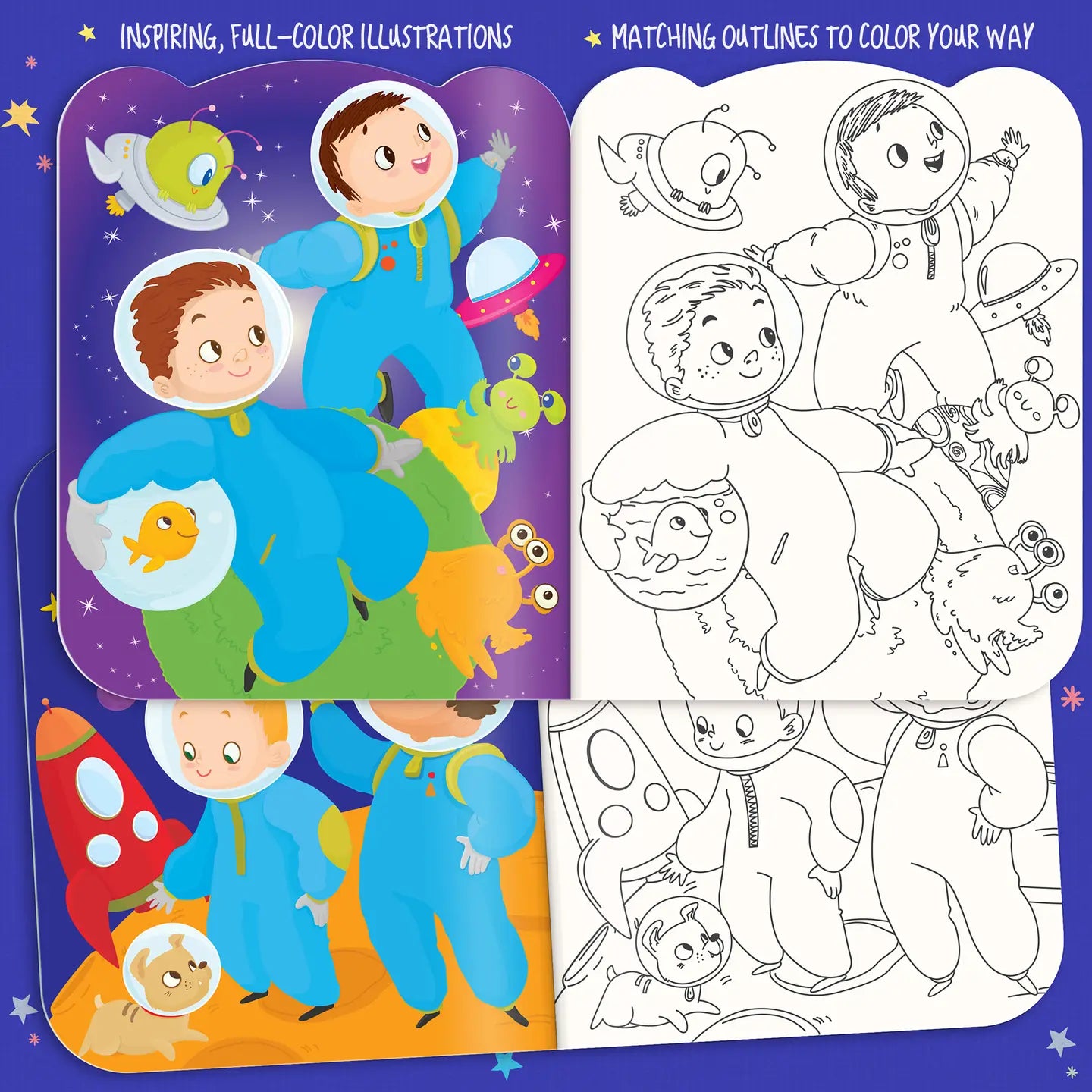 Gjenbrukbar tegne- og klistremerkebok | ulike varianter