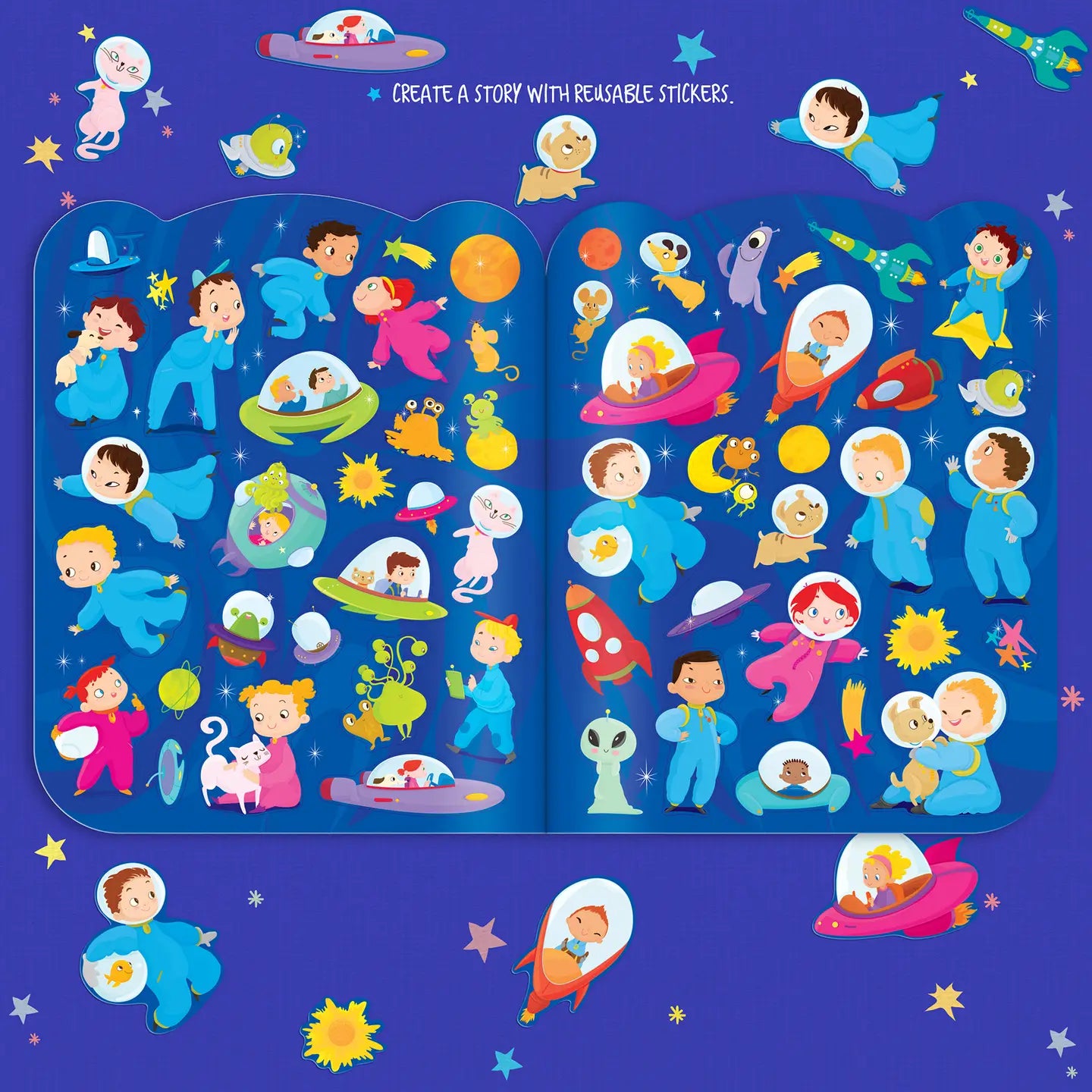 Gjenbrukbar tegne- og klistremerkebok | ulike varianter