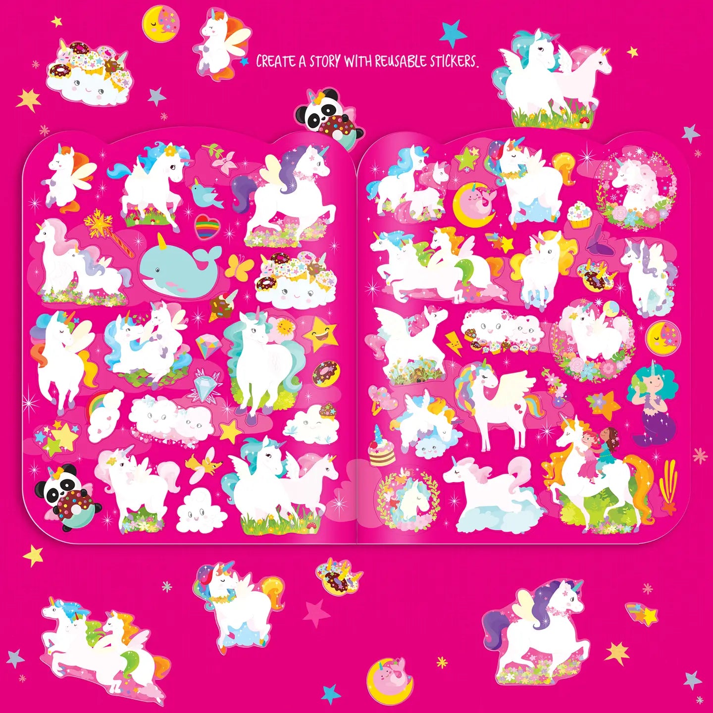 Gjenbrukbar tegne- og klistremerkebok | ulike varianter