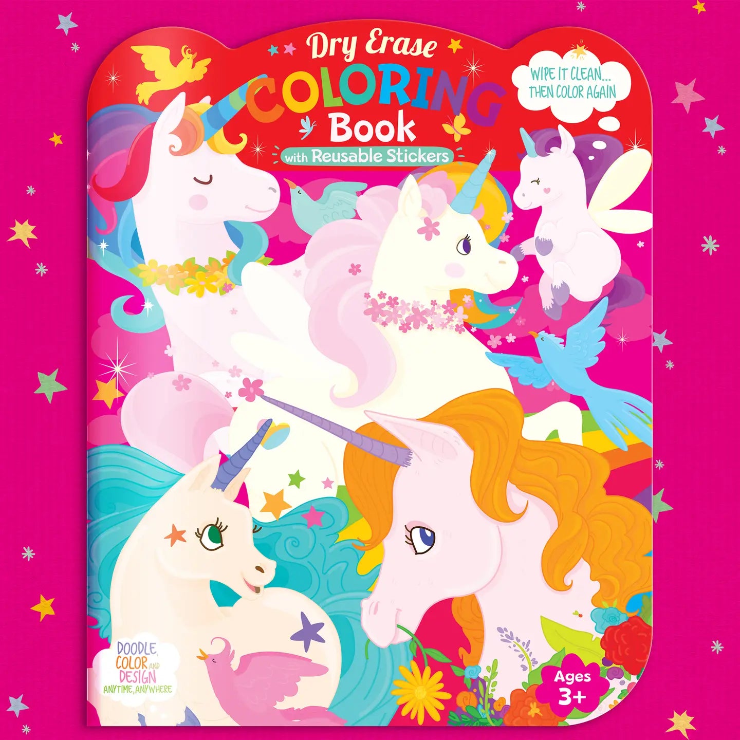 Gjenbrukbar tegne- og klistremerkebok | ulike varianter