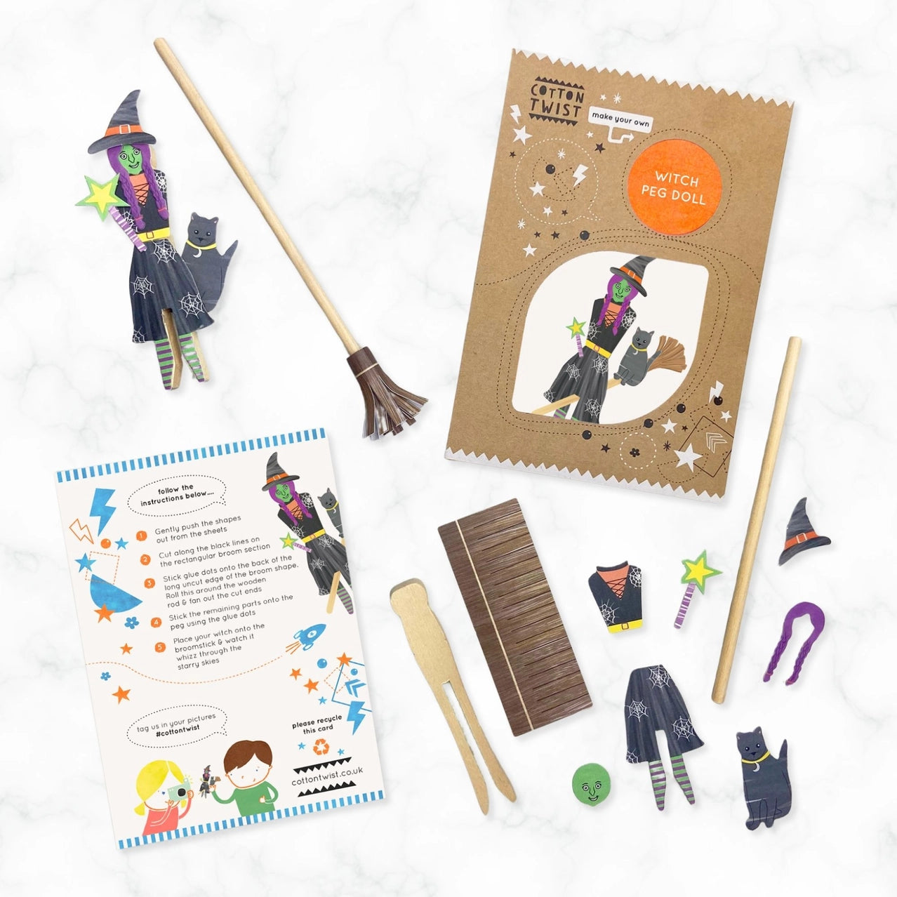Hobbysett "Lag din egen heks på pinne"