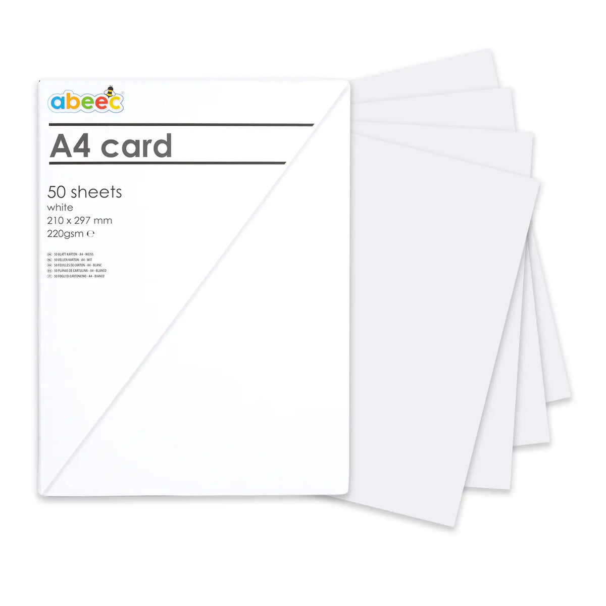 Hvite, tykke ark | 50 pk | A4 størrelse