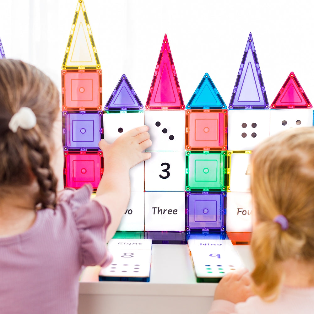 Magnetic Tile Toppers - Tall 0-9 (engelsk)