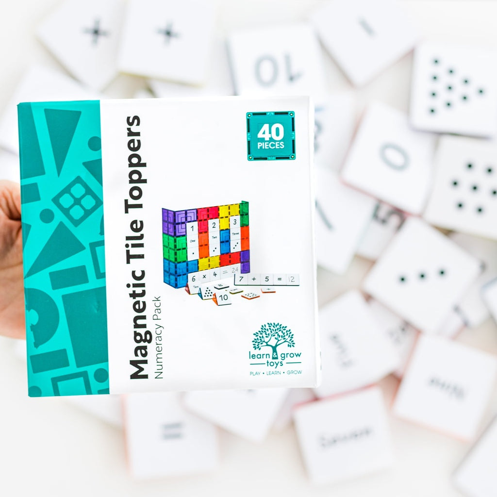 Magnetic Tile Toppers - Tall 0-9 (engelsk)