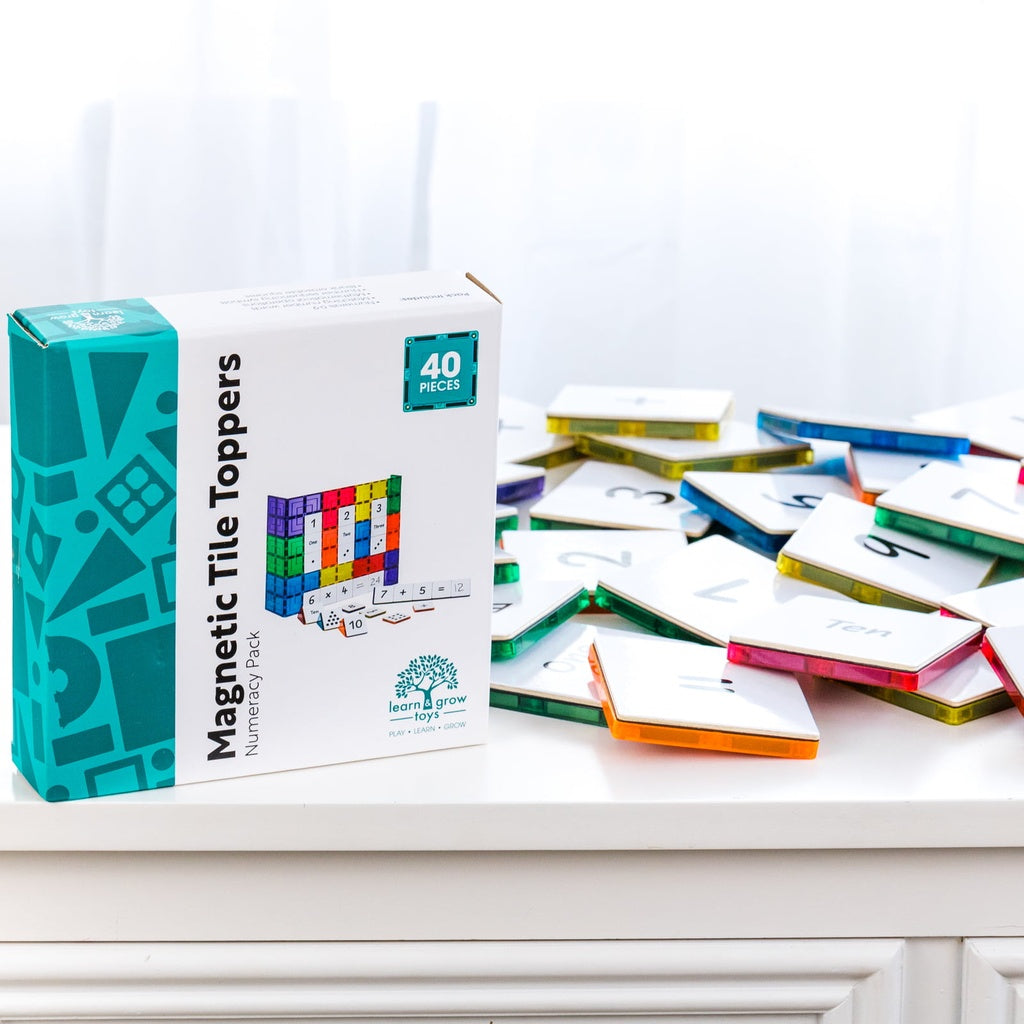 Tile Topper Magnetic Tile Toppers - Tall 0-9 (engelsk) – Kreativ Lek