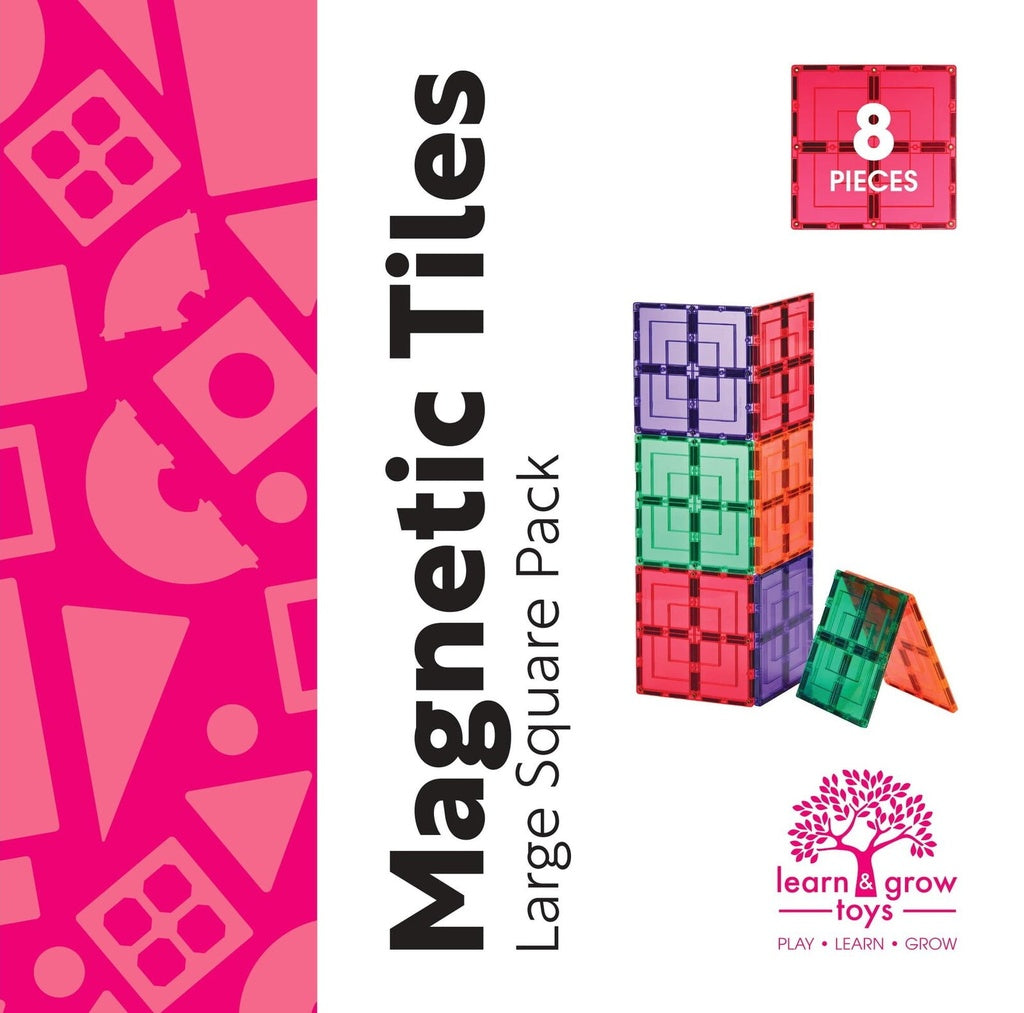 Magnetic Tiles - Large Square Pack (8 deler)