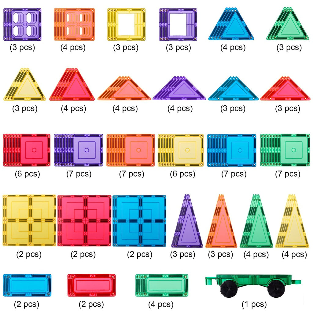 Magnetic Tiles - 110 Piece Set (110 deler)