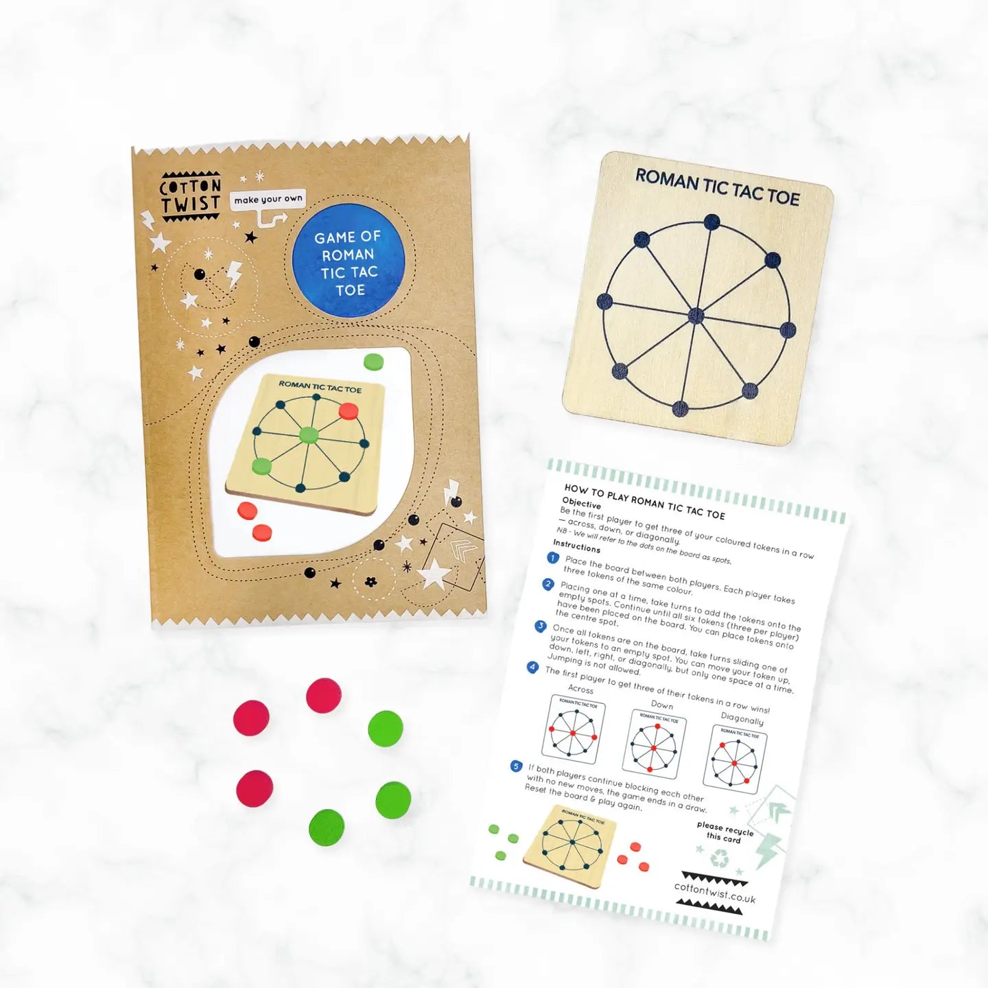 Lite brettspill | "game of Roman Tic Tac Toe"