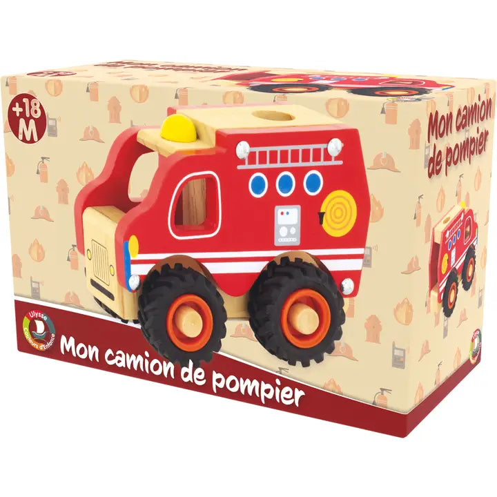 Lekebil i tre | brannbil