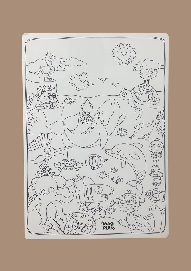 Magnetisk, gjenbrukbart tegneark | 3 pk