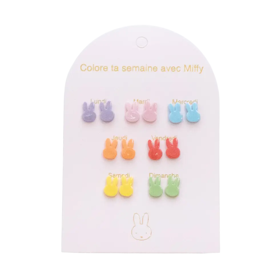 Øredobber i rustfritt stål | 7 pk | Miffy