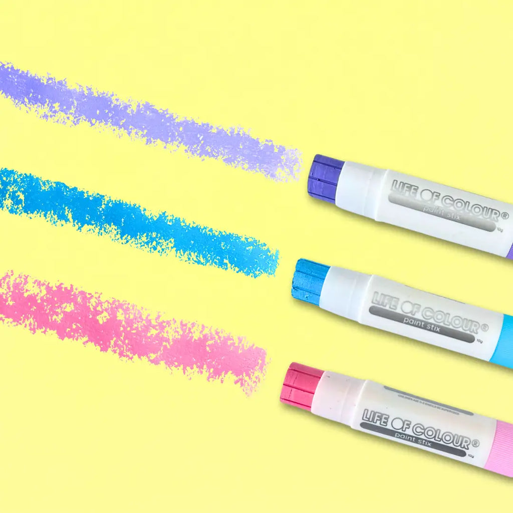 Gouache Paint Stix | Maletusjer | Sett med 12 pastellfarger