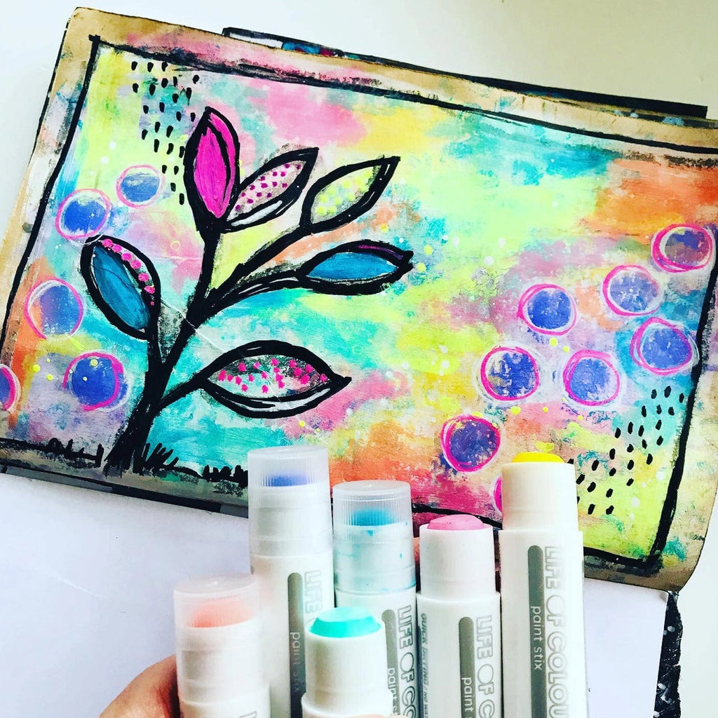 Gouache Paint Stix | Maletusjer | Sett med 12 pastellfarger