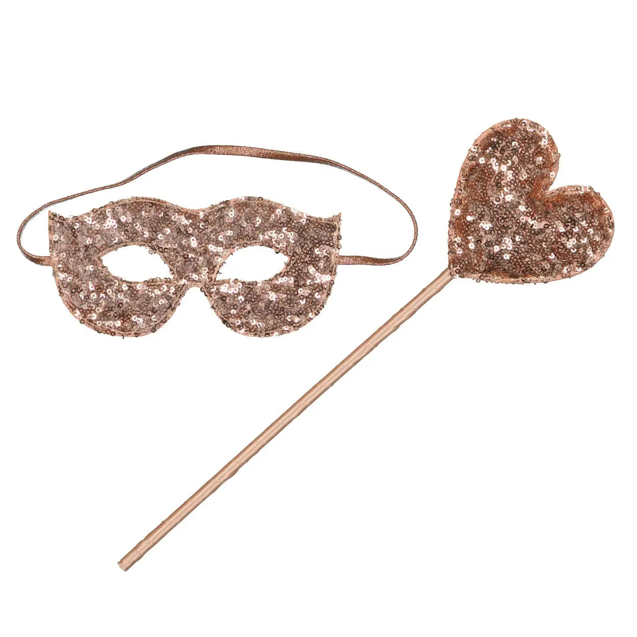 Paljettmaske | rosa/gull