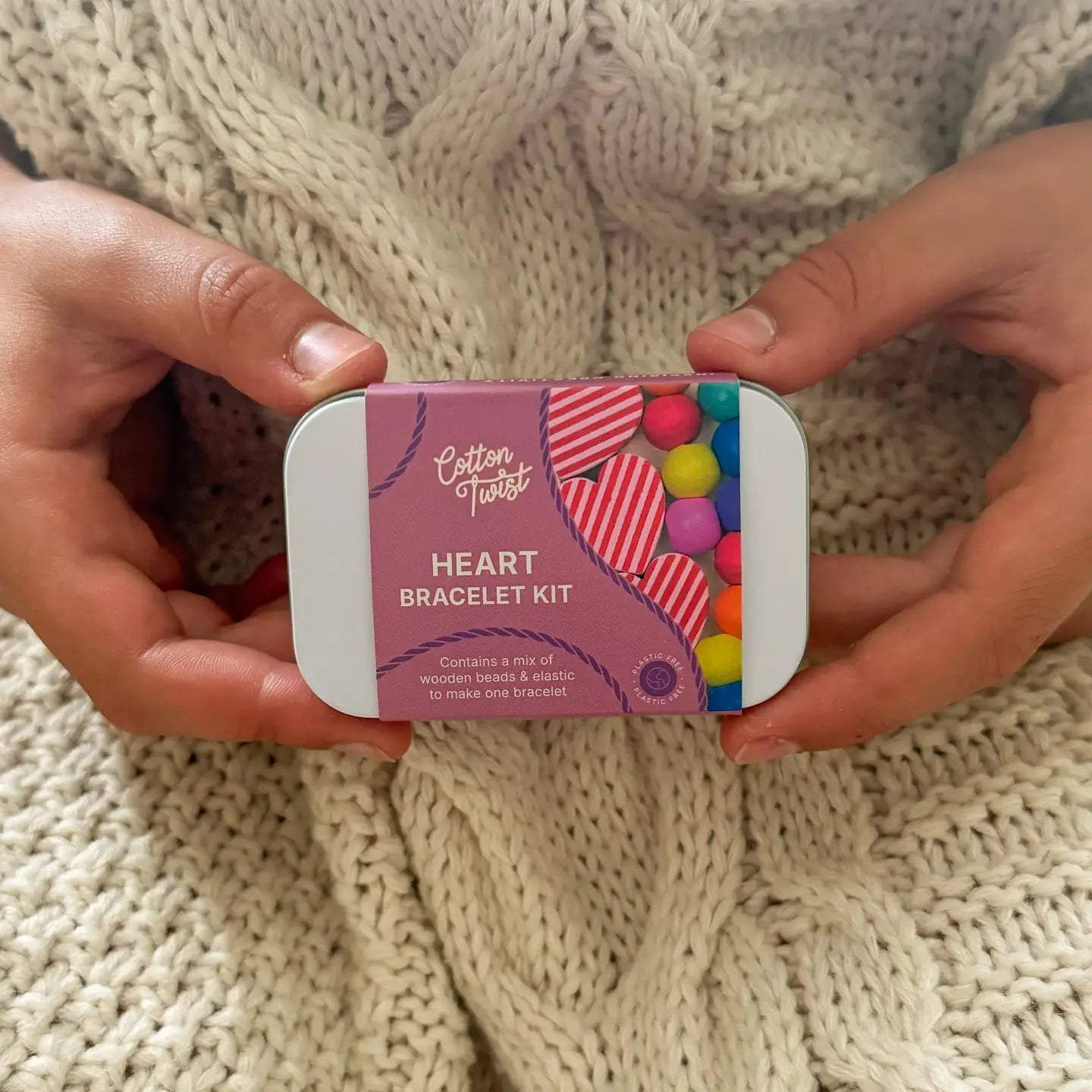 Armbånd perlesett gaveeske | hjerte