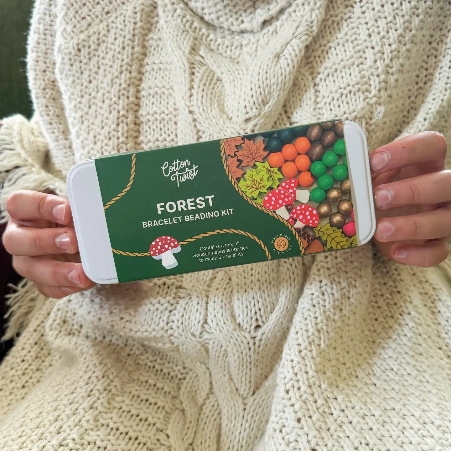 Armbånd perlesett medium | skog