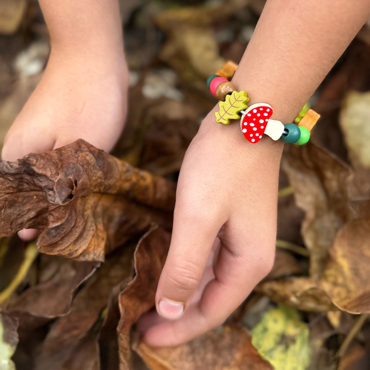 Armbånd perlesett Skog