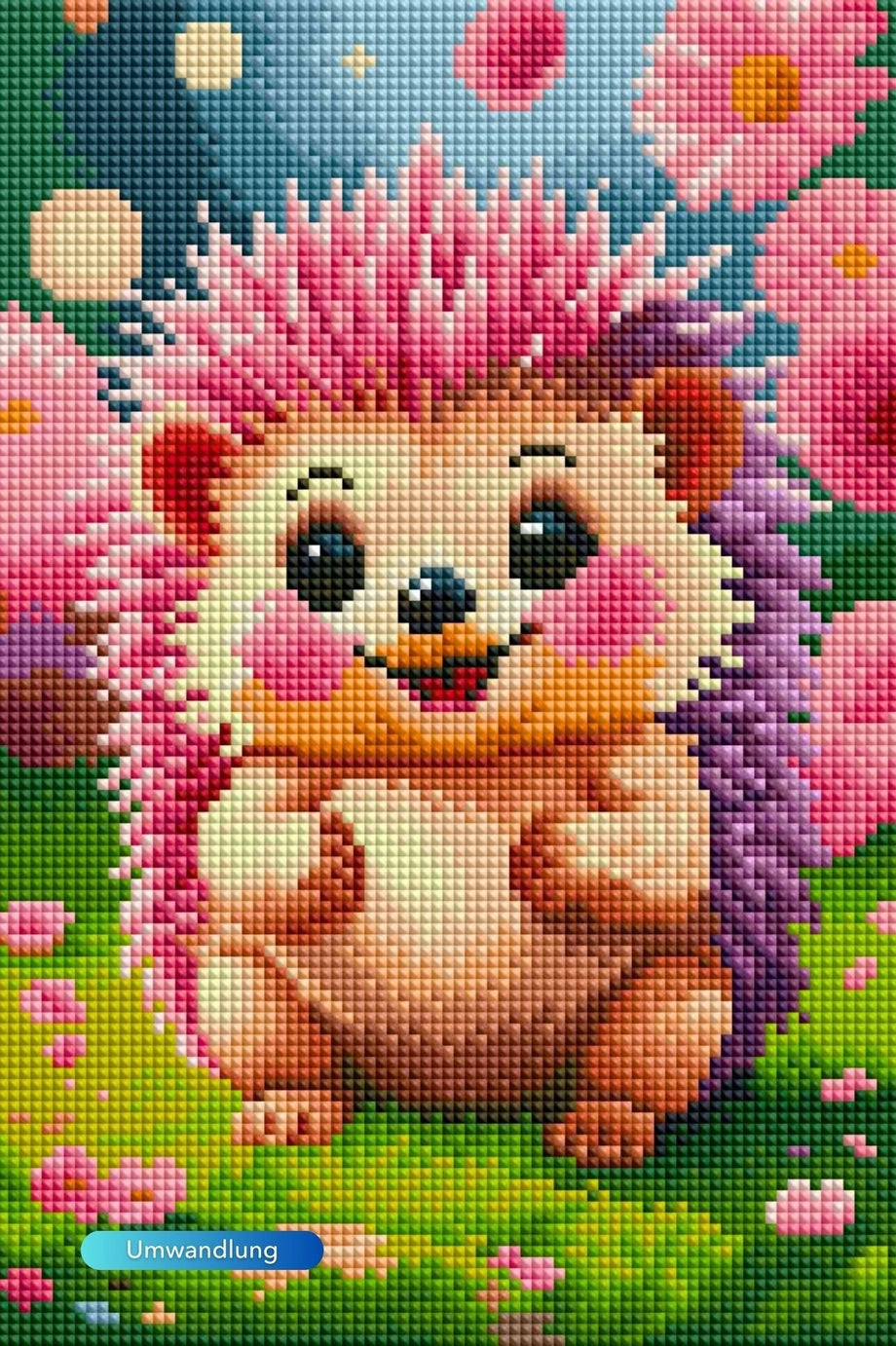 Mosaikkunst bilde 20 x 30 cm | Pinnsvin