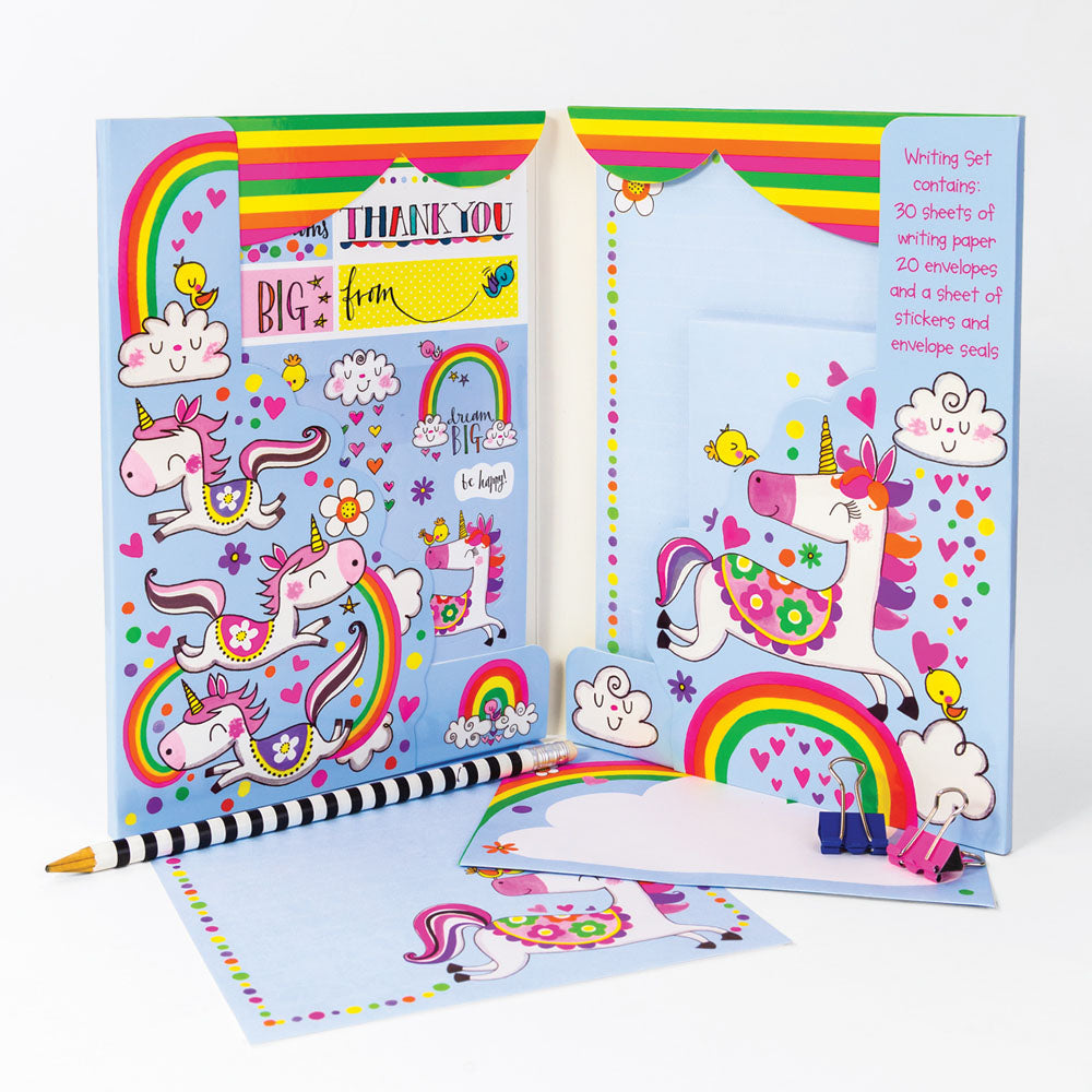 Brevsett med klistremerker | Magical Unicorn
